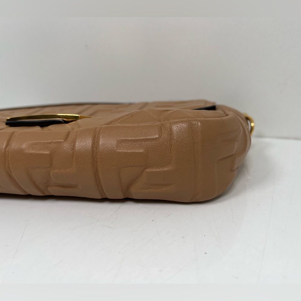 Fendi Baguette Zucca Shoulder Bag Medium brown Leather - Picture 6 of 14